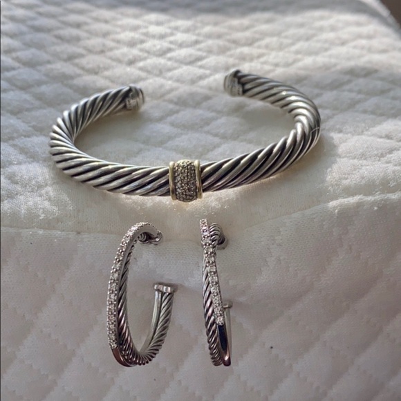 David Yurman Bracelet & Hoops Set 100% Authentic - Picture 2 of 14